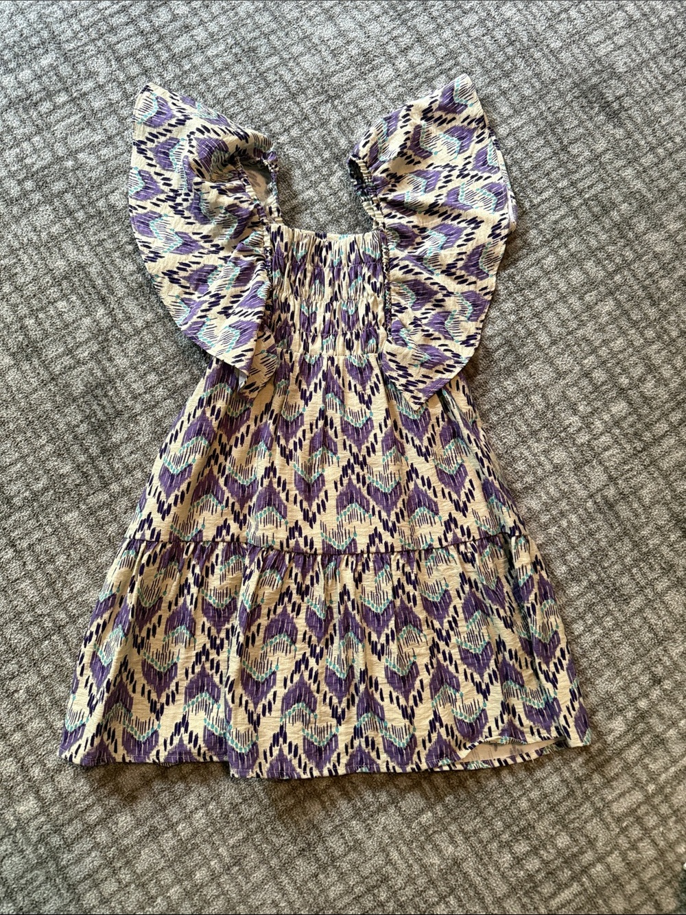 Zara Purple and White Kids Casual Dress